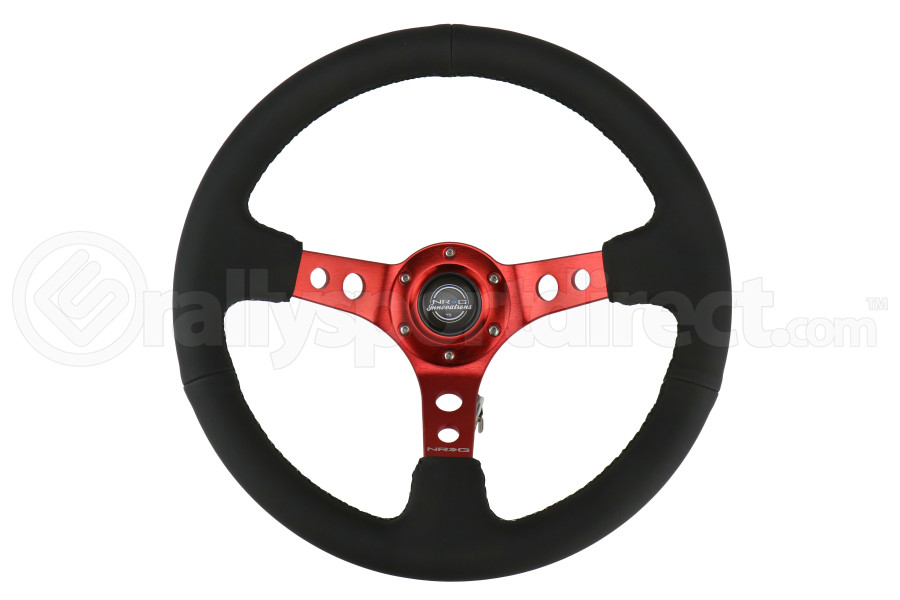 Nrg Reinforced Steering Wheel 350mm 3in Deep Redrallysport Direct