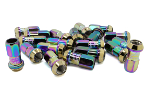 KICS R40 20-Piece Neo Chrome 12x1.25 Lug Nuts - Universal