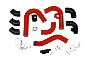 GrimmSpeed Front Mount Intercooler Kit Silver Core w/ Red Piping - Subaru WRX 2015 - 2020