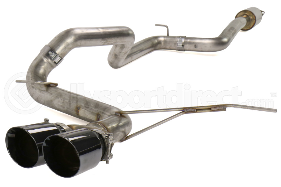 AWE Track Edition Cat Back Exhaust Resonated Diamond Black Tips - Ford