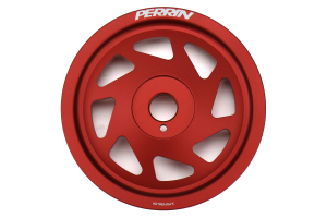 PERRIN Lightweight Crank Pulley Red - Subaru Models (inc. BRZ 2013+ / WRX 2015 - 2018)