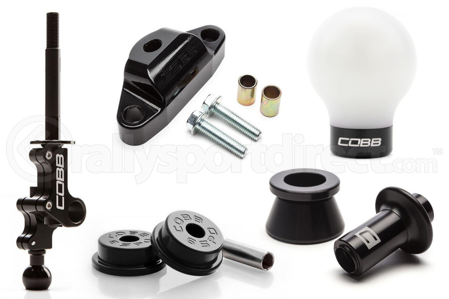 COBB Tuning Stage 2+ Drivetrain Package w/ Black Lockout and White / Black Shift Knob - Subaru STI 2004 - 2020
