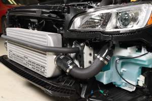 GrimmSpeed Front Mount Intercooler Kit Silver Core w/ Black Piping - Subaru WRX 2015 - 2020