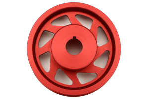 PERRIN Lightweight Crank Pulley Red - Subaru Models (inc. 2002-2014 WRX / 2004+ STI)