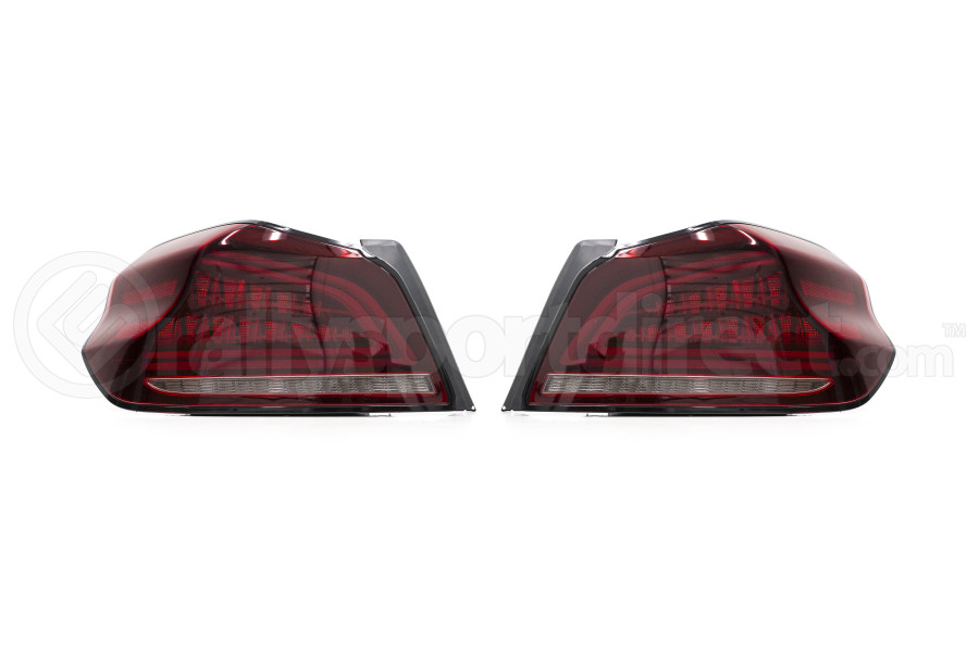 OLM Spec CR Sequential Tail Lights Red Lens / Black Base - Subaru WRX / STI 2015+