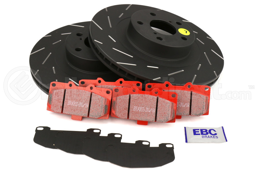 EBC Brakes S4 Front Brake Kit Redstuff Pads and USR Rotors Subaru WRX