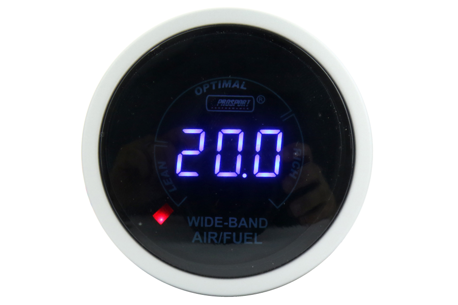 ProSport Wideband Air Fuel Ratio Digital Gauge wO2 Sensor Blue 52mm PSAFRLCDWB4.9BLUWO