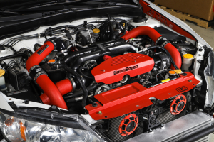 Grimmspeed Front Mount Intercooler Kit w/Red Piping - Subaru WRX 2008-2014