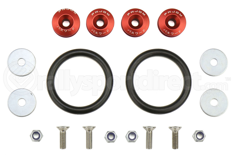 Password Jdm Quick Release Bumper Fasteners Red Pwbrf Unv Red Rallysport Direct