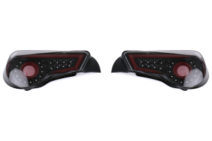 Spec-D Sequential LED Tail Lights Gloss Black - Scion FR-S 2013-2016 / Subaru BRZ 2013 - 2016