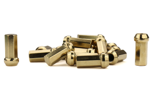 KICS Kyokugen Heptagon 42mm Closed Ended Gold Lug Nuts 12x1.25 - Universal