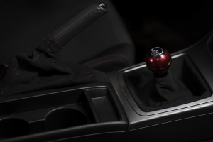 AutoStyled Subaru 5 Speed Shift Knob Black w/ Red Aluminum Center - Subaru 5MT Models (inc. 2002-2014 WRX) 