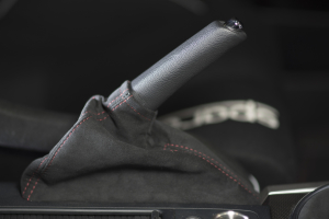AutoStyled Black Microsuede E-Brake Boot w/ Red Stitching - Subaru WRX/STI 2015+