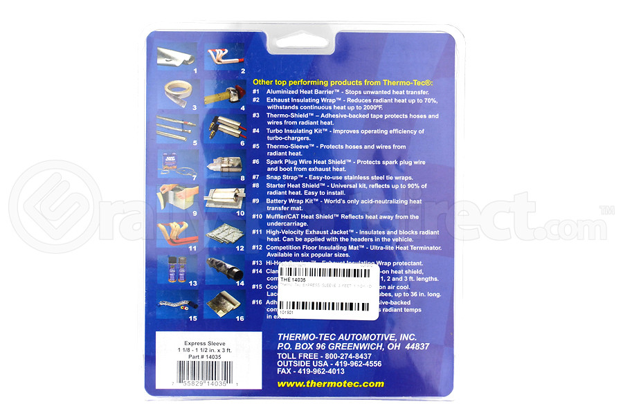 Thermo Tec Express Sleeve 1.5in x 3ft (Part Number: 14035) Thermo Tec Express Sleeve 1.5in x 3ft (Part Number: )