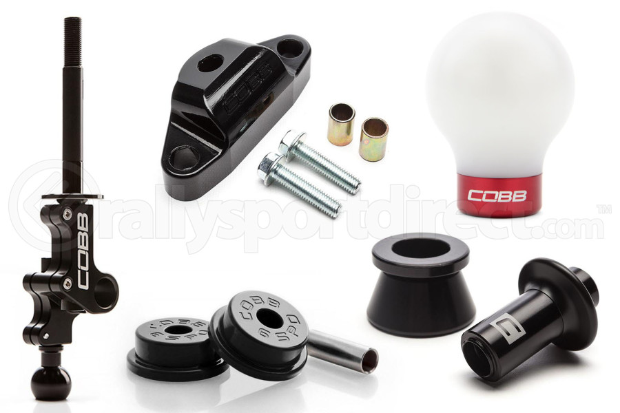 COBB Tuning Stage 2+ Drivetrain Package w/ Black Lockout and White / Red Shift Knob - Subaru STI 2004 - 2020