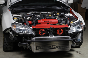 GrimmSpeed Front Mount Intercooler Kit w/ Black Piping - Subaru WRX 2008-2014