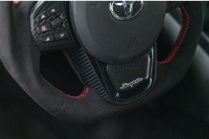 OLM Alcantara Pro Steering Wheel Alcantara with Red Stripe - Toyota Supra 2020+