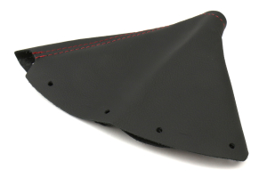AutoStyled Black Leather Shift Boot w/ Red Stitching Standard Shifter - Subaru STI 2015+
