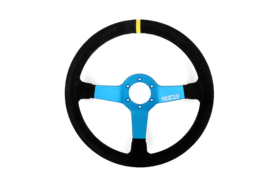 Sparco 3-Spoke Monza L550 Series Street Racing Black Suede Steering Wheel