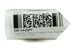 Dimple Rear Differential Magnetic Drain Plug 34in Jnpt