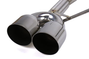 Nameless Performance Muffler Delete Single Wall Slash Cut Tips Polished - Subaru STI 2019+