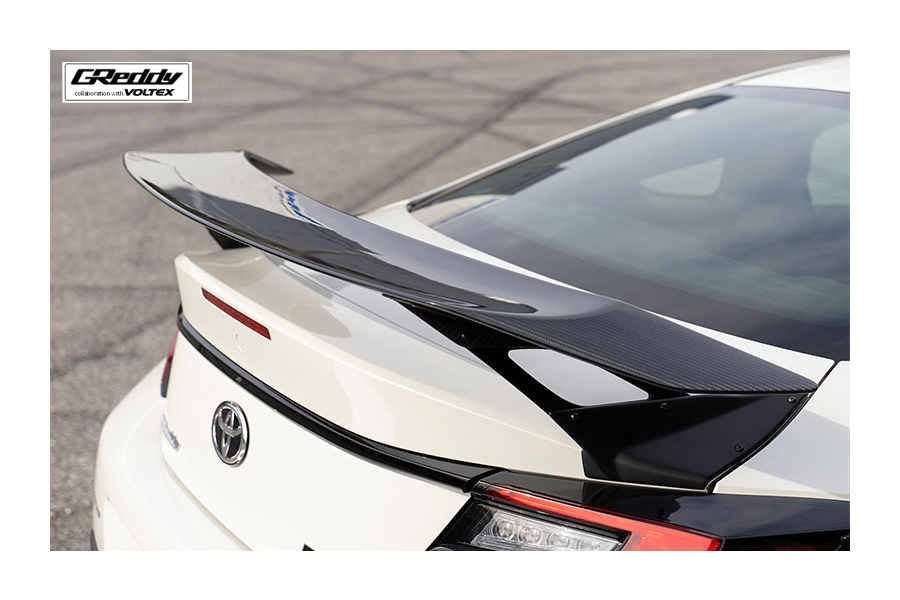 GReddy VOLTEX Rear Wing Side Mounts Wet Carbon - Toyota GR86 2022+