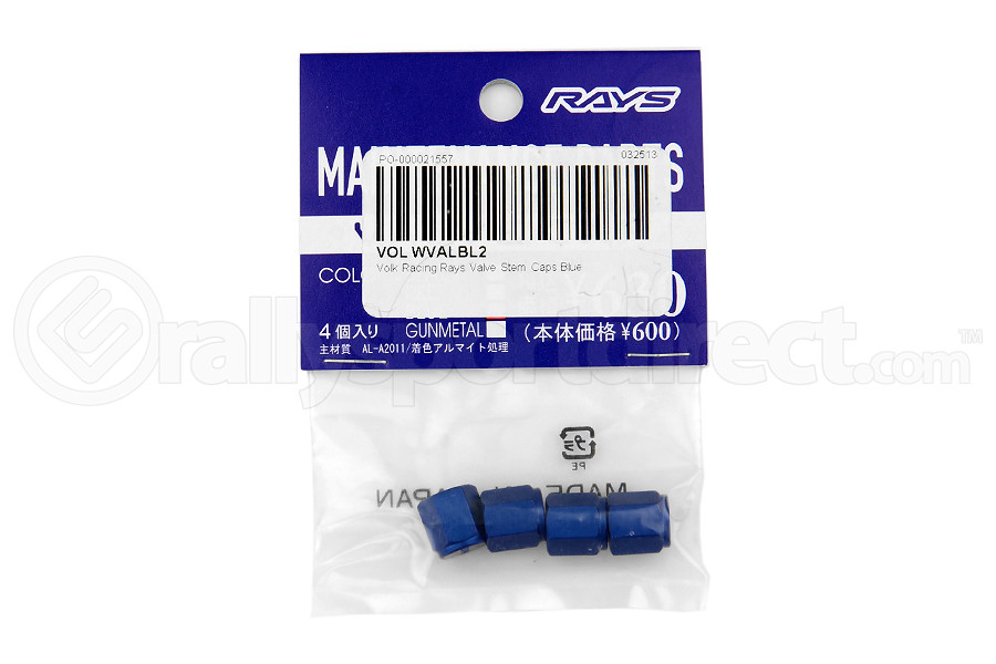 Volk Racing Rays Valve Stem Caps Blue (Part Number: WVALBL2) Volk Racing Rays Valve Stem Caps Blue (Part Number: )