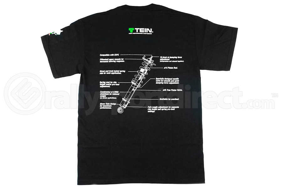 Tein Coilover Diagram T-Shirt Black (Part Number: TN004-006) Tein Coilover Diagram T-Shirt Black - Universal