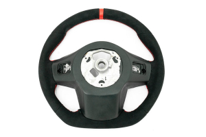 OLM Alcantara Pro Steering Wheel Alcantara with Red Stripe - Toyota Supra 2020+