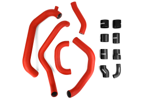 PERRIN Boost Tube Kit Red Piping Black Couplers - Subaru STI 2008-2014