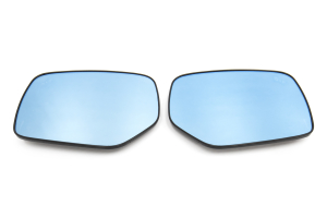 OLM Wide Angle Convex Mirrors w/ Turn Signals / Defrosters / Blind Spot Detection Blue - Subaru WRX / STI 2015+