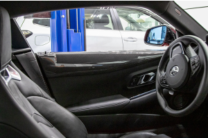 OLM LE Carbon Fiber Interior Door Trim Cover Set - Toyota Supra 2020+