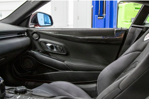 OLM LE Carbon Fiber Interior Door Trim Cover Set - Toyota Supra 2020+