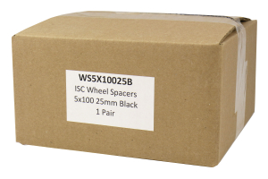 ISC Suspension Wheel Spacers 5x100 25mm Black Pair - Subaru Models (inc. 2002-2014 WRX