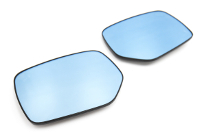 OLM Wide Angle Convex Mirrors w/ Turn Signals / Defrosters / Blind Spot Detection Blue - Subaru WRX / STI 2015+