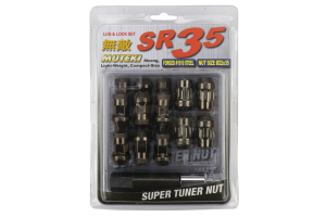 Muteki SR35 16+4 Closed Ended Chrome Titanium Lug Nuts 35mm 12x1.25 - Universal