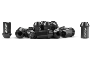 Volk Racing Dura-Nut L42 Straight Type M12X1.25 Lock and Nut Set Black - Universal