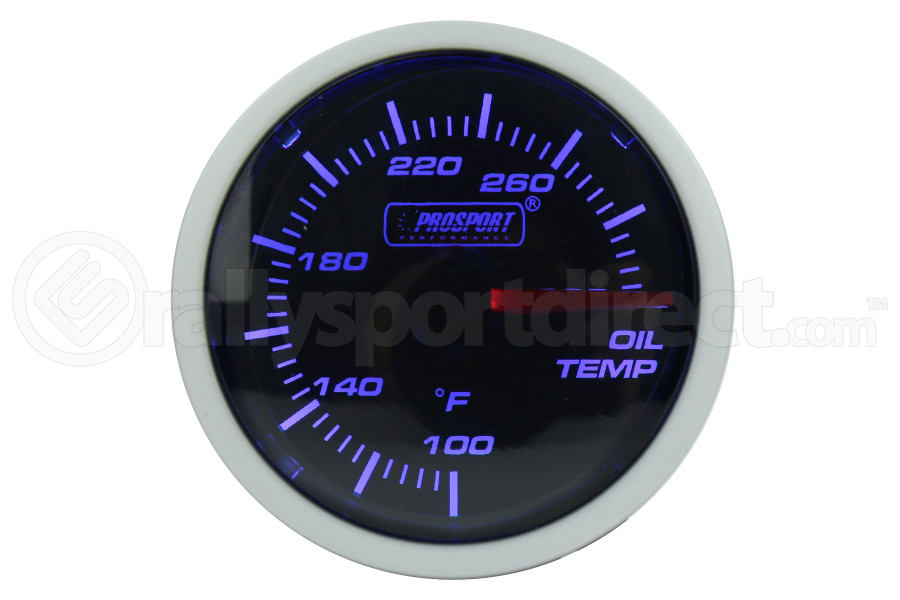 ProSport Oil Temperature Gauge Electrical wSender 52mm BlueWhite