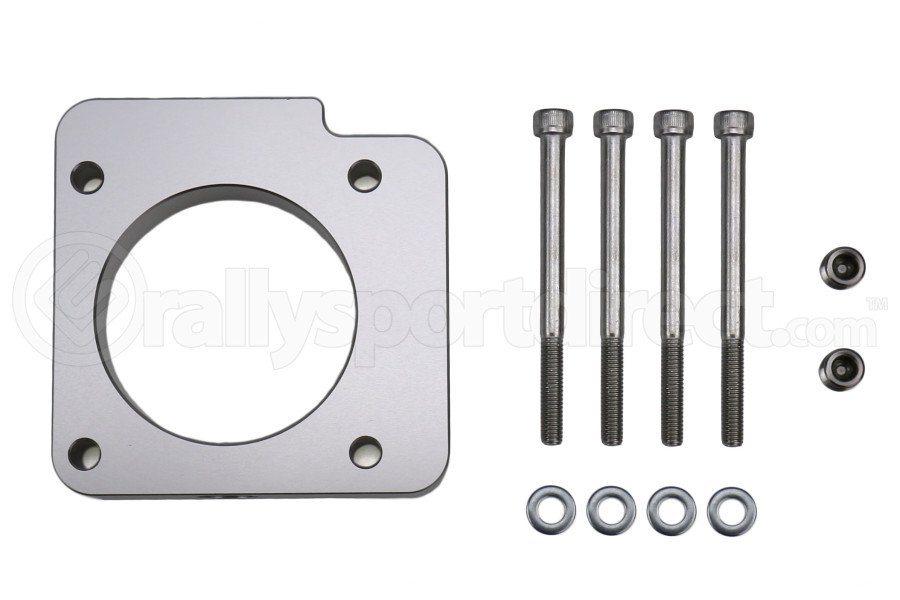 Torque Solution Throttle Body Spacer Silver Subaru WRX STI 20042007