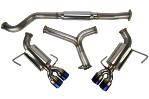 ETS Catback Exhaust System Resonated w/ Blue Tips - Subaru WRX / STI 2015 - 2020