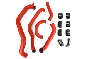 PERRIN Boost Tube Kit Red Piping Black Couplers - Subaru WRX/STI 2002-2007
