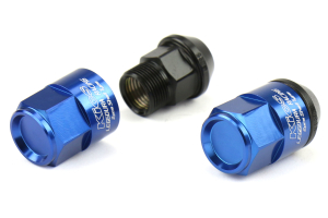 KICS Leggdura Racing Shell Type Lug Nut Set 35mm Closed-End Look 12X1.25 Blue - Universal