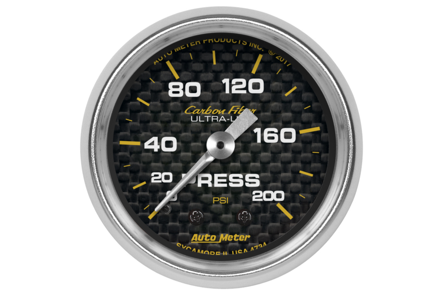 Autometer Carbon Fiber Pressure Gauge Mechanical 52mm 4734Rallysport Direct