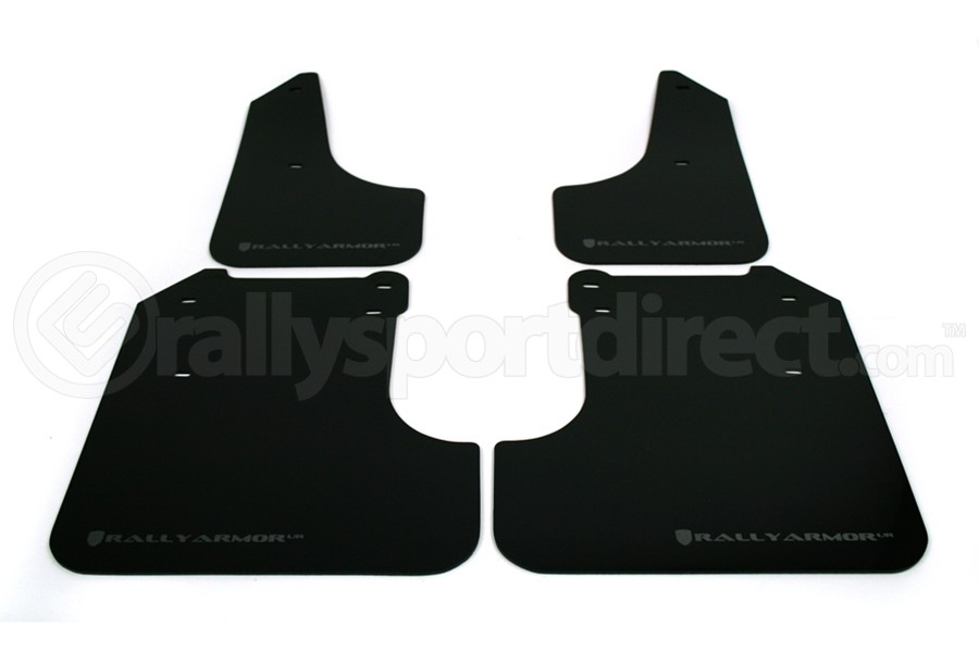 Rally Armor Ur Mudflaps Black Urethane Silver Logo