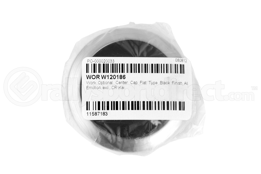 Work Center Cap Black Flat Type Emotion Series (Part Number: W120186) Work Center Cap Black Flat Type Emotion Series - Universal