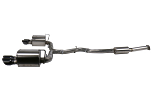 Corsa 3in Cat Back Exhaust System W Polished Black Tips Subaru