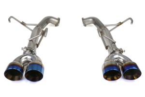 FactionFab Axle Back Exhaust Staggered Burnt Tip - Subaru WRX / STI Sedan 2011-2014