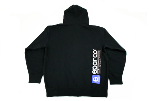 Sparco Zip WWW Hooded Sweatshirt (Black / Brown / Grey) - Universal