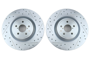 Stoptech C-Tek Sport Drilled and Slotted Front Rotor Pair - Subaru STI 2004