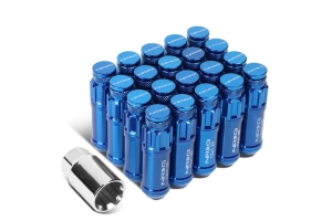 NRG Innovations Steel Lug Nut Set w/ Dust Cap Cover M12x1.25mm (Multiple Color Options) - Universal